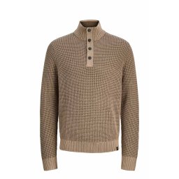 JACK & JONES Tricotat Jjethan Knit High Neck 12278965 16-1104 TCX crockery