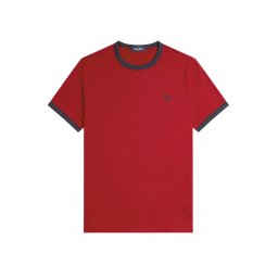 FRED PERRY T-Shirt Ringer M3519 Υ35 burnt red/navy