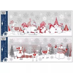 Autocolant decorativ cu zână și om de zăpadă - 60 X 23 cm, diverse modele