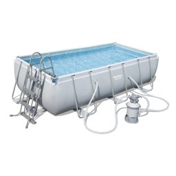 Power Steel Rectangular 4.04m x 2.01m x 1.00m, Grey/Blue