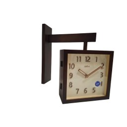 Ceas de perete Adler cu doua fete, lemn 30304 Nuc