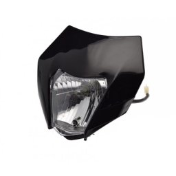 Carena + far fata, Enduro, culoare negru