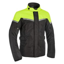 Geaca textila impermeabila Oxford Spartan, versiune lunga, culoare negru fluo, marime L