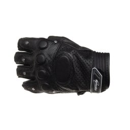 Manusi moto piele fara degete, culoare negru, marime M