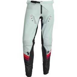 Pantaloni dama atv cross Thor Pulse Rev, culoare negru alb menta, marime XS