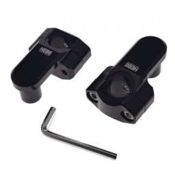 Set adaptor inaltator ghidon moto, prindere 22,2 22 28,5, culoare negru