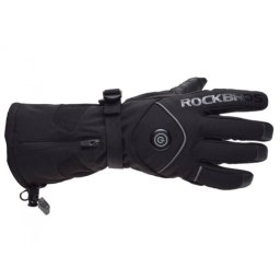 Manusi moto snowmobil, incalzite electric ROCKBROS, marime XL, culoare negru