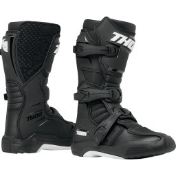 Cizme copii atv cross Thor Blitz XR, culoare negru alb marime 32