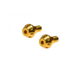 Set 2 capeti ghidon moto rotunzi, Yamaha filet M16X1.5, culoare auriu