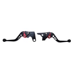 Set 2 manete frana si ambreiaj reglabile Yamaha FZ6 04-10 FZ8 11-15 MT07 14-16 MT09 14-16, culoare negru