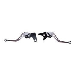 Set 2 manete frana si ambreiaj reglabile Yamaha Yzf R6 99-04 R1 02-03, culoare gri