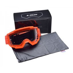 Ochelari cross enduro atv LS2, lentila transparenta, culoare portocaliu