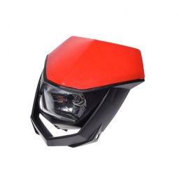 Carena + far, Enduro, culoare rosu