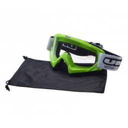Ochelari motocross atv enduro Unit, culoare rama verde, lentila transparenta