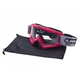 Ochelari motocross atv enduro Unit, culoare rama roz, lentila transparenta