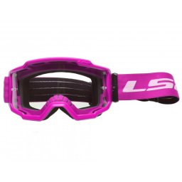 Ochelari cross enduro atv LS2, lentila transparenta, culoare roz