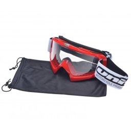 Ochelari motocross atv enduro Unit, culoare rama rosu, lentila clara