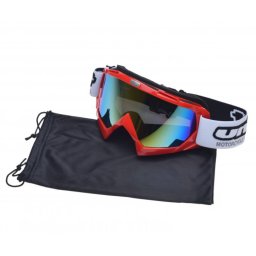 Ochelari motocross atv enduro Unit, culoare rama rosu, lentila fumurie colorata