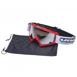 Ochelari motocross atv enduro Unit, culoare rama rosu, lentila fumurie