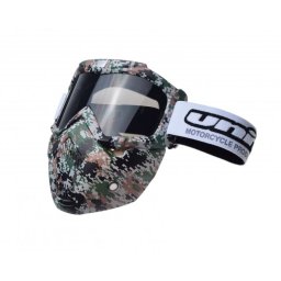 Ochelari motocross atv enduro Unit, model masca, culoare rama army, lentila clara