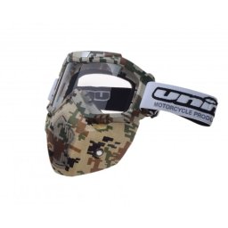 Ochelari motocross atv enduro Unit, model masca, lentila clara, culoare rama army