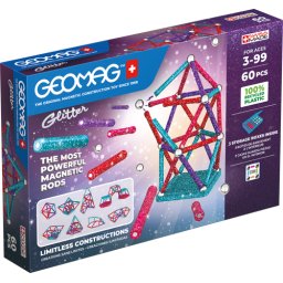 Set constructie magnetic geomag glitter 60 buc 536