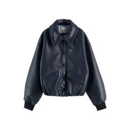 SCOTCH & SODA Geacă Faux Leather Bomber U9G00917T 468 dark navy