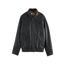 SCOTCH & SODA Geacă Boxy Leather Blouson 181154 001 anthracite