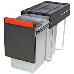 Cos de gunoi incorporabil Franke Cube 528.00.022, 2x15 l, negru, corp 300 mm