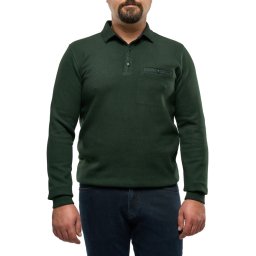 Pulover polo barbati, Ethan, verde forest (Marime pulover: XL)
