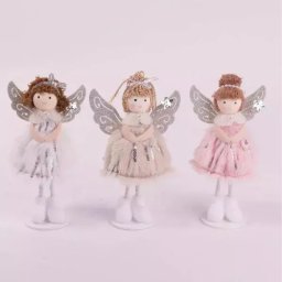 Îngeraș cu fustă de tulle - 16 cm, în picioare, disponibil în mai multe tipuri