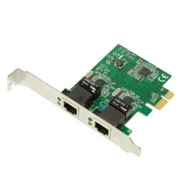 Placa de retea Card PCIex extensie pentru 2x (RJ45) Gigabit Ethernet, full duplex flow control, WOL, PC0075