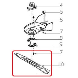Cutit taiere RURIS PSRX355S-3-10, pentru masina de tuns gazonul Ruris RX355S