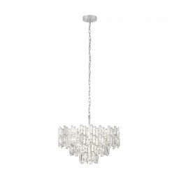 Lustră Calmeilles 39626, 10xE14, D63cm, H150cm, crom, sticlă transparentă
