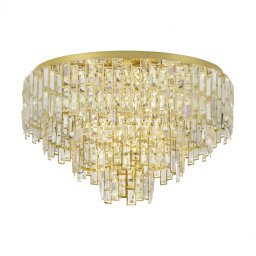 Plafonieră Calmeilles 39612, 10xE14, D78cm, H68cm, alamă, sticlă transparentă