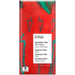 Ciocolata amaruie cu cacao 70% si chili bio bio 80g