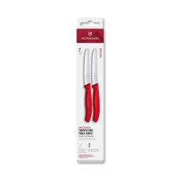 Victorinox - Set de 2 cuțite pentru legume SWISS CLASSIC, 11 cm, roșu