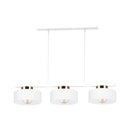Lustră pe cablu IGNIA 3xE27/60W/230V alb/auriu
