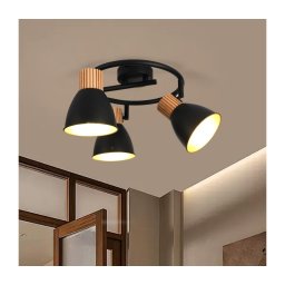 Brilagi - Lampă cu spoturi ODENSE 3xE14/10W/230V lemn/negru