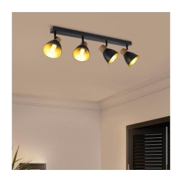 Brilagi - Corp de iluminat cu spoturi ODENSE 4xE14/10W/230V lemn/negru