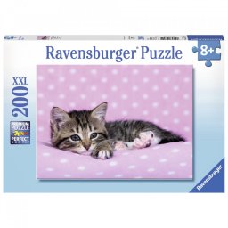 Puzzle Pisicuta Pe Patura, 200 Piese