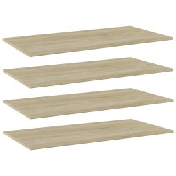 Placi biblioteca, stejar sonoma, 4 buc, 80 x 20 x 1,5 cm, PAL GartenMobel Dekor