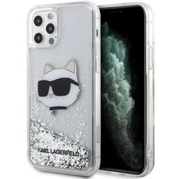 Husa Karl Lagerfeld KLHCP12MLNHCCS iPhone 12/ 12 Pro 6.1" silver/silver hardcase Glitter Choupette Head