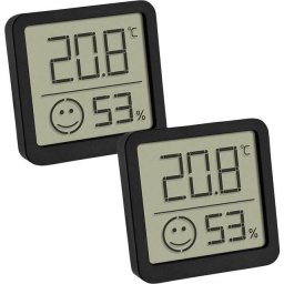 Termohigrometru digital, 2 buc, Negru