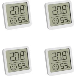 Termohigrometru digital, 4 buc, Alb