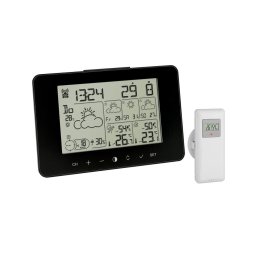 Stație meteo cu radio, Wireless, Negru