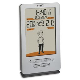 Stație meteo, Wireless, 3 emitatiare, Alb