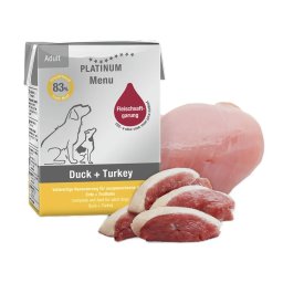 Platinum Menu Duck Turkey - hrana umeda premium pentru caini adulti