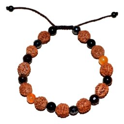 Bratara zodia Scorpion cu Rudraksha si cristale naturale pentru protectie