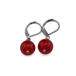 Cercei cu agatatoare agat rosu
